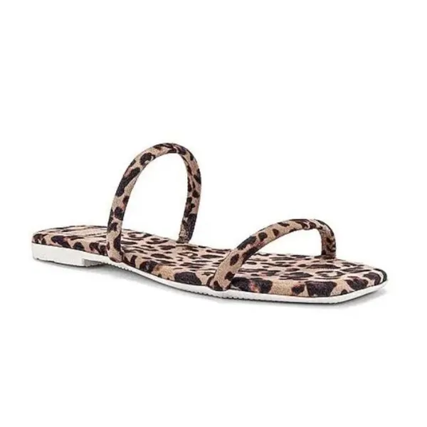 Dolce Vita Sandals‎ Size 7.5 Animal Print Double Strap Flat Sandal - Image 9