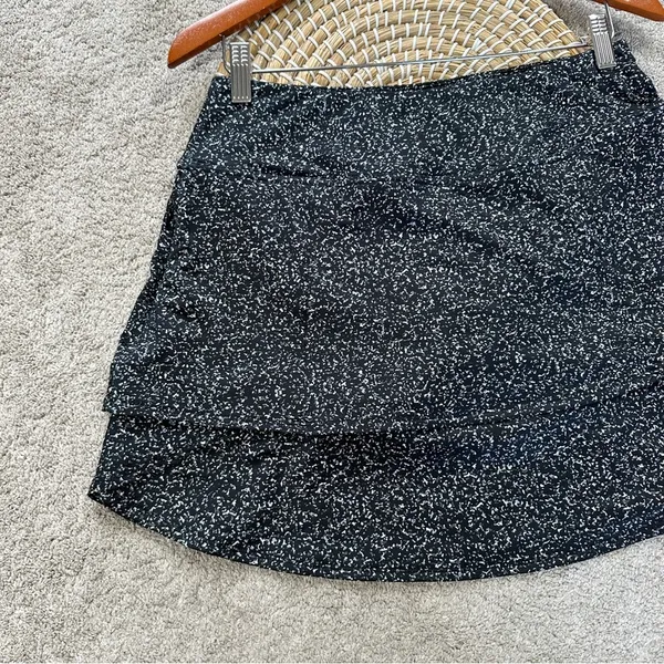 FootJoy Women’s Performance Layered Skort Skirt Pull On Golf in Black Speckled M - Image 4