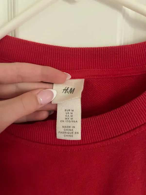 Red H&M Sweatshirt  - Image 3