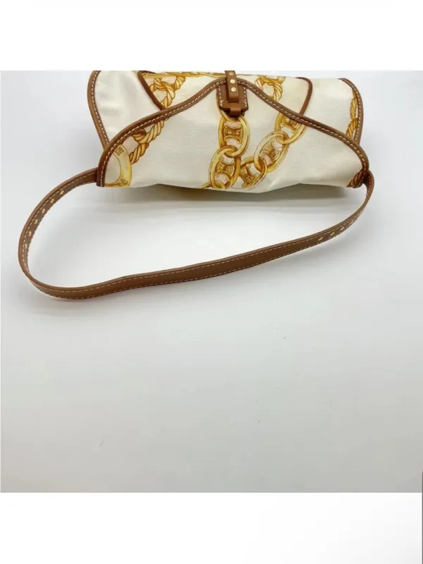 Celine vintage canvas leather Baguette bag - Image 7