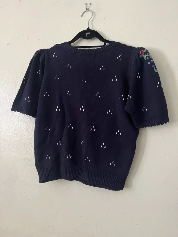 Herman Geist Vintage Hand Embroidered Sweater - Image 6