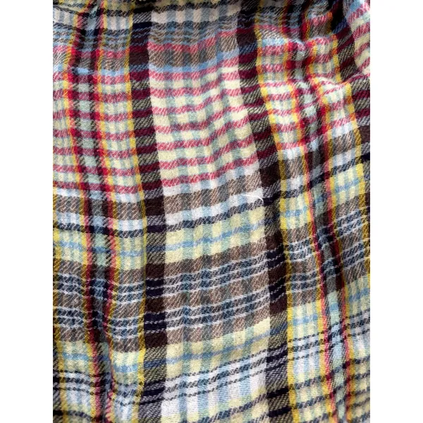 Women's Free People Plaid Button Down Shirt S Multicolor Rayon Cotton - Image 9