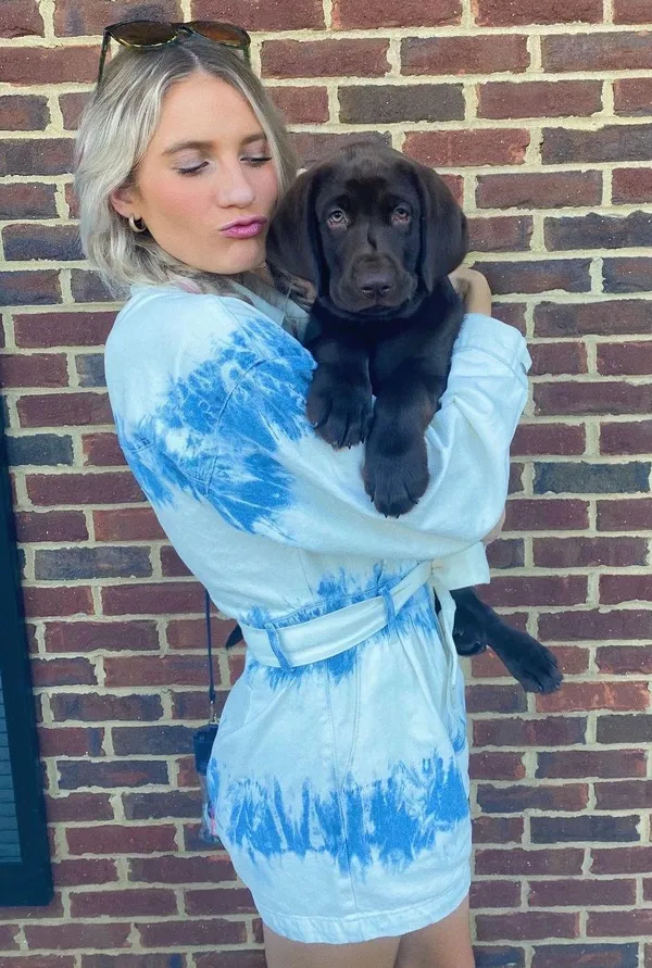 Forever21 White and Blue Denim Romper - Image 2