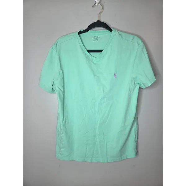 Polo Ralph Lauren Women’s M Sea Foam Green V‑Neck Short Sleeve T‑Shirt - Image 2