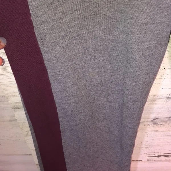 PINK VICTORIA’S SECRET sweatpants gray blue and burgundy size small boyfriend​​​ - Image 9