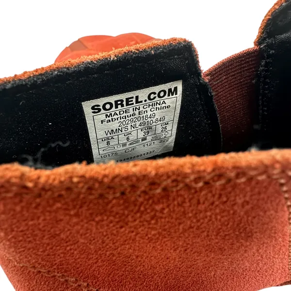 Sorel Evie Booties Boots Pull-On Wedge Heel Waterproof Suede Red‎ Size US 8 - Image 13