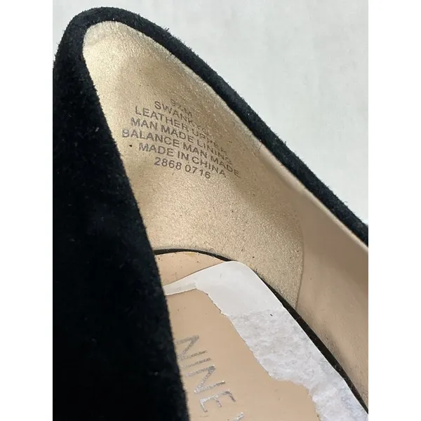 Womans Nine West Swankyo Black Suede Slip On Stiletto Pumps Size 9.5 M - Image 7