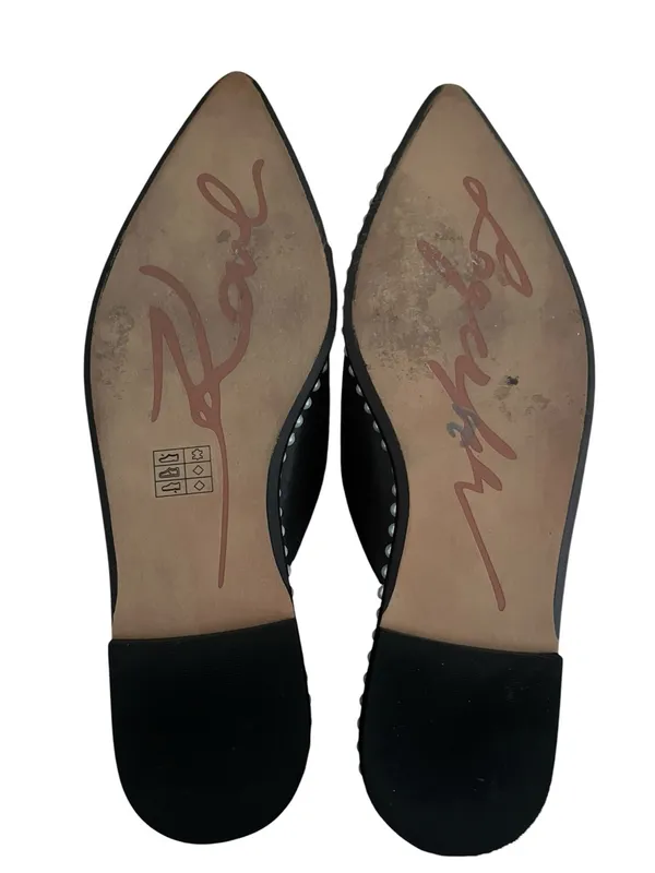 Karl Lagerfeld Paris Vyra Black Leather Pointed Toe Mules with Pearls Size 9 - Image 6