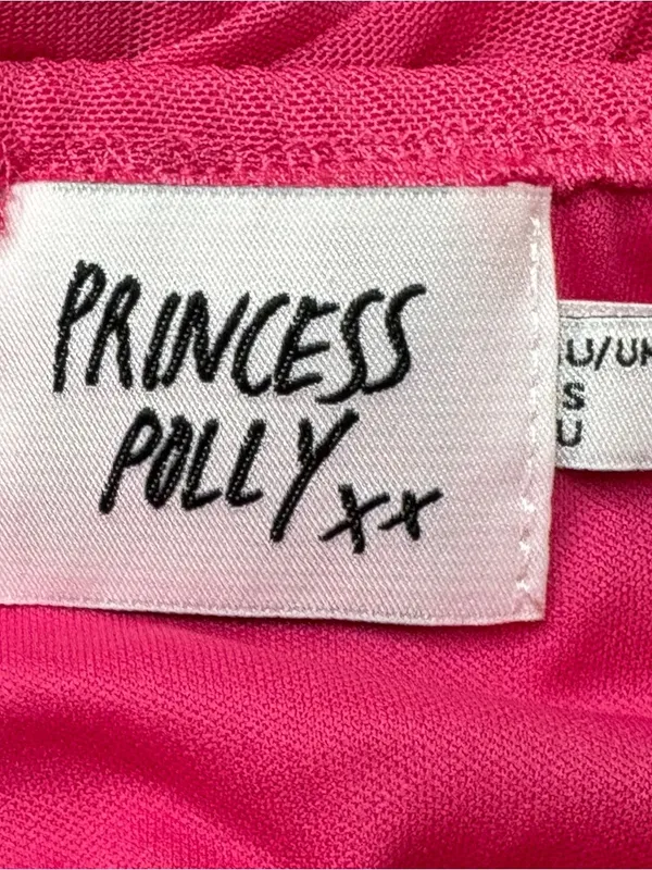 Princess Polly Calliope Hot Pink Ruched Mesh Mini Dress‎ Bodycon Strappy Size 4 - Image 14
