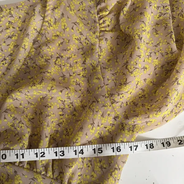 Wild Fable Floral Maxi Dress Button Front Puff Sleeve Boho Cottagecore Duster S - Image 9