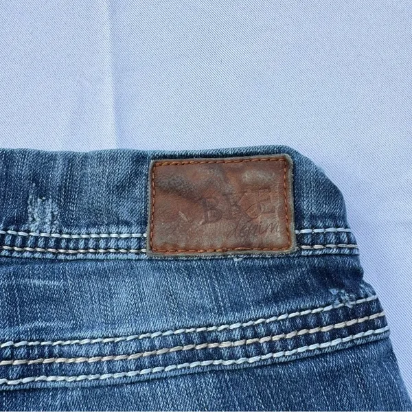 BKE Culture Jeans 29R Women’s Bootcut Stretch Blue Thick Stitch Low Rise - Image 10