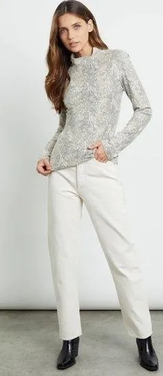 RAILS Ivory Snakeskin Long Sleeve Top - Image 2