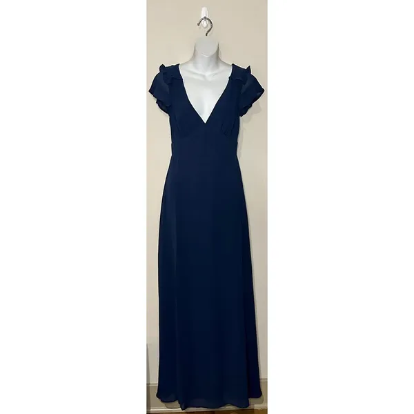 Modcloth You're Flowing Places Dark Blue Maxi Dress Size 2 NWT!!! - Image 3