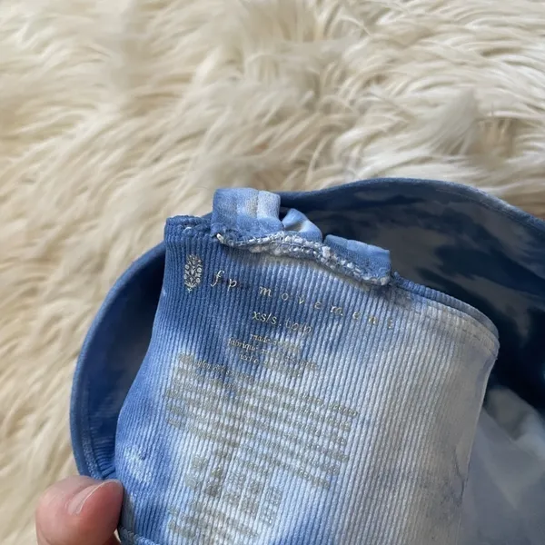FREE PEOPLE On The Radar Blue Tie Dye Medium Impact Sports Bra - Image 5