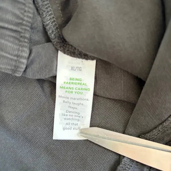 Aerie Charcoal Grey Cotton Lyocell High Waisted Shorts‎ XL Momcore Minimalist - Image 4