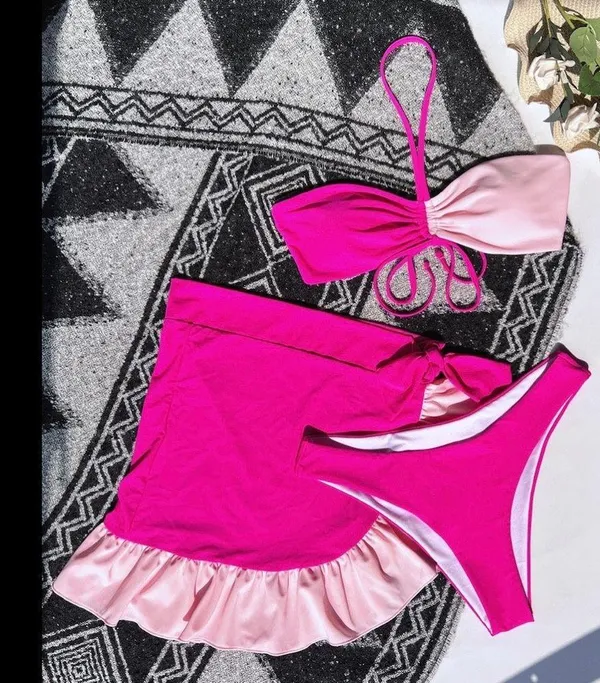 Boutique Colorblock three pieces set pink - Image 4