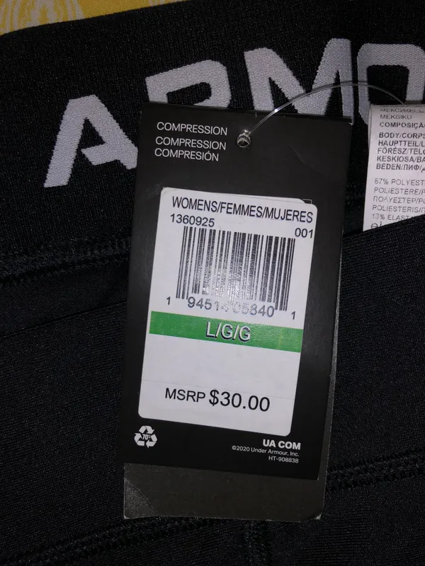 Under Armour NWT Women's HeatGear Mid Rise Shorty Compression Shorts - Large - Image 7