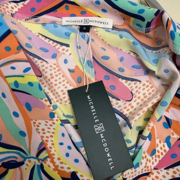Michelle McDowell Fruit Print‎ Maxi Dress S Resort Cruise Colorful Beach Coastal - Image 6