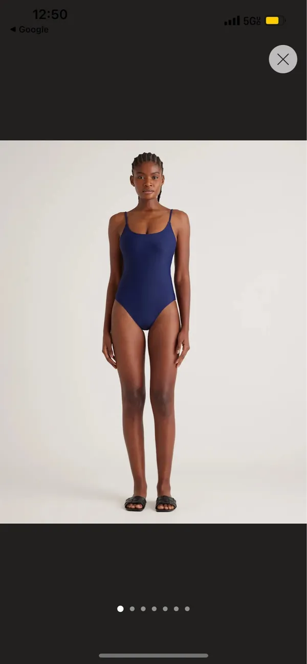 New Quince Italian Cami One-Piece Swimsuit Size Large MSRP $52 - Image 2