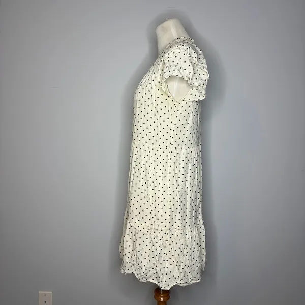 Old Navy- Cream & Black Polka Dot Dress - Image 3