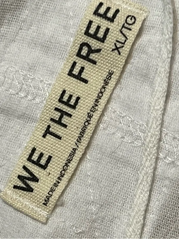 We The Free Nova White Long Sleeve Crewneck Top Classic staple piece casual XL - Image 9