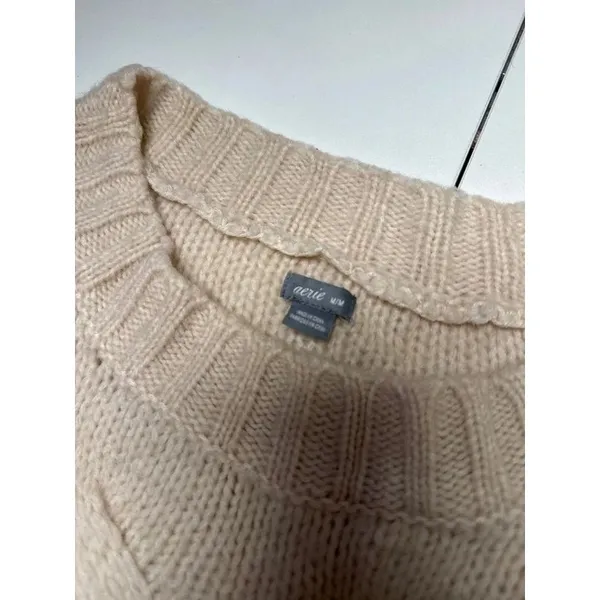 Aerie Wool blend knit chunky oversized sweater - Image 2