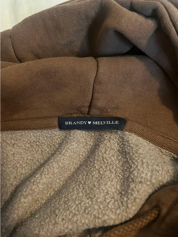 Brandy Melville Brown Zip Up - Image 2