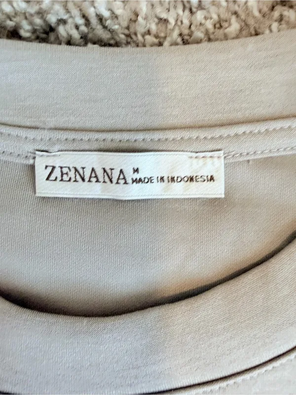 Zenana Scuba Round Neck Top And Dolphin Shorts Set size medium ash mocha - Image 8
