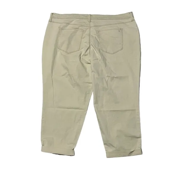 NWT 22W Plus Size Jessica Simpson Women’s Slouchy Boyfriend Khaki Ankle Cropped Chinos Pants - Image 4