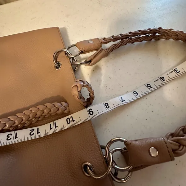 Taupe Faux leather tote - Image 7