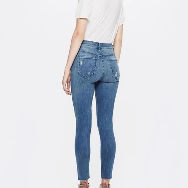 MOTHER The Stunner Ankle Fray Graffiti Girl Denim Distressed Jeans Women’s sz 24 - Image 16