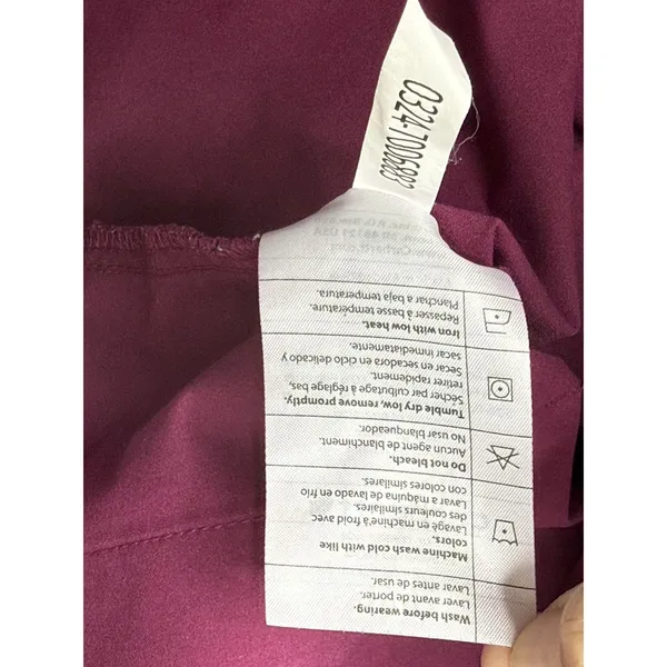 Carhartt Women's Scrub Top Force Essentials V-Neck 5 Pocket L Maroon Work Nurse‎ - Image 7