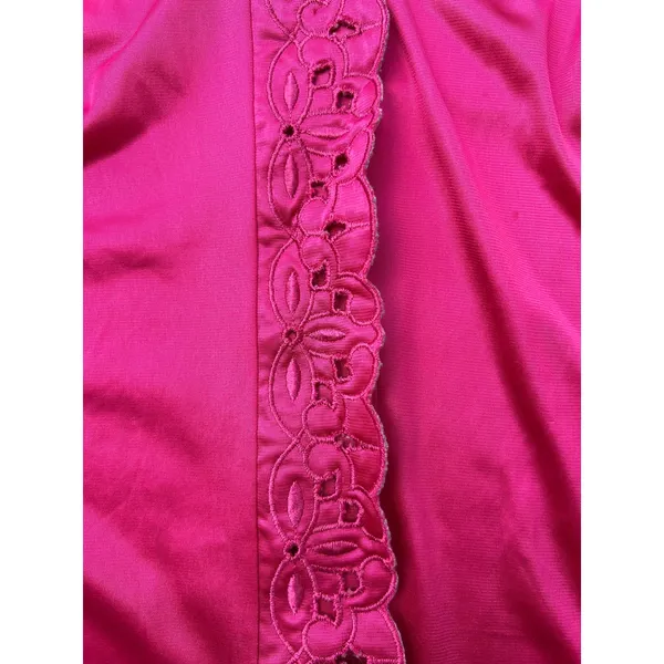 Vintage Vanity Fair Hot Pink Pajama Set Women’s Medium Short Sleeve Top & Pants - Image 10