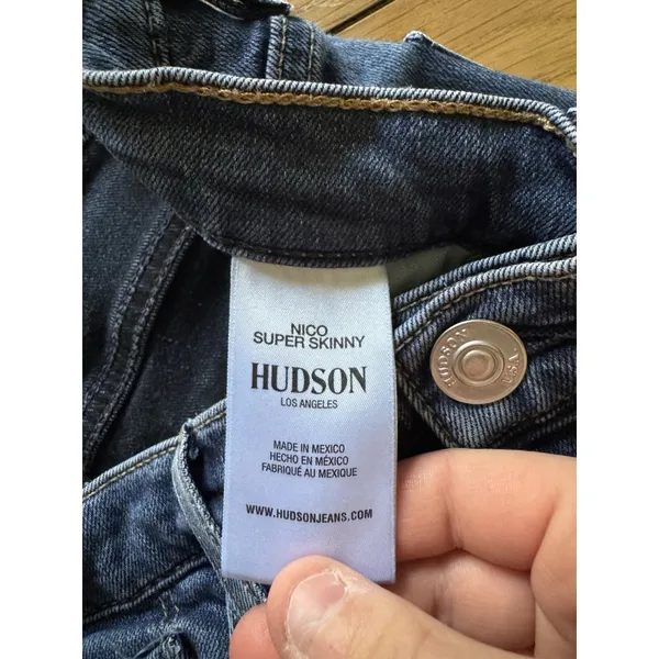Hudson NICO‎ Super Skinny Stretch Size 27 Jeans Preppy Designer City College - Image 10