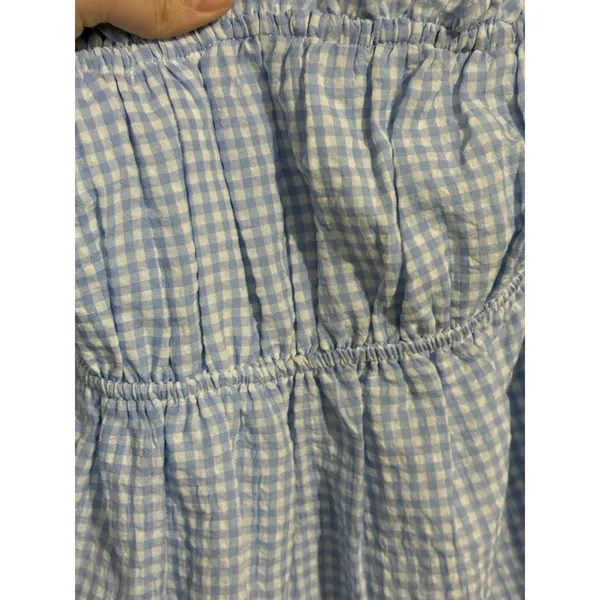 Princess‎ Poly Winston Blue Gingham Mini Dress Women's Size 8 NWT Cottage Core - Image 2