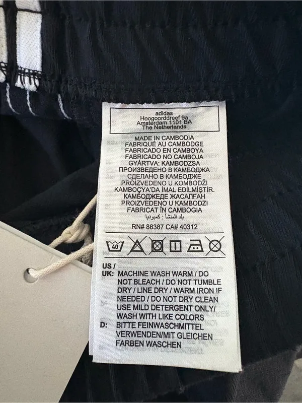 Adidas Women’s Black White Striped Joggers 3X NEW - Image 6