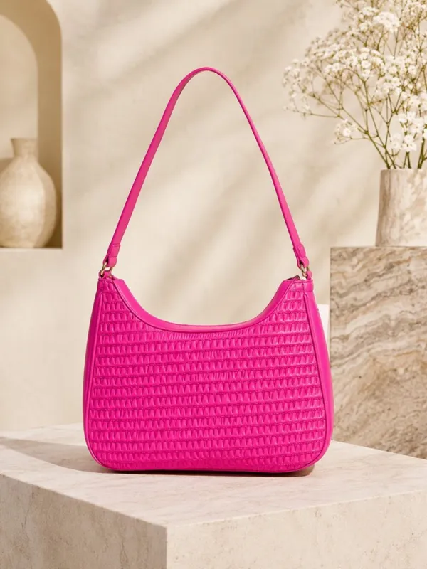 ALDO Pink Shoulder Bag Gold Chain Strap Zip Top NWT - Image 2