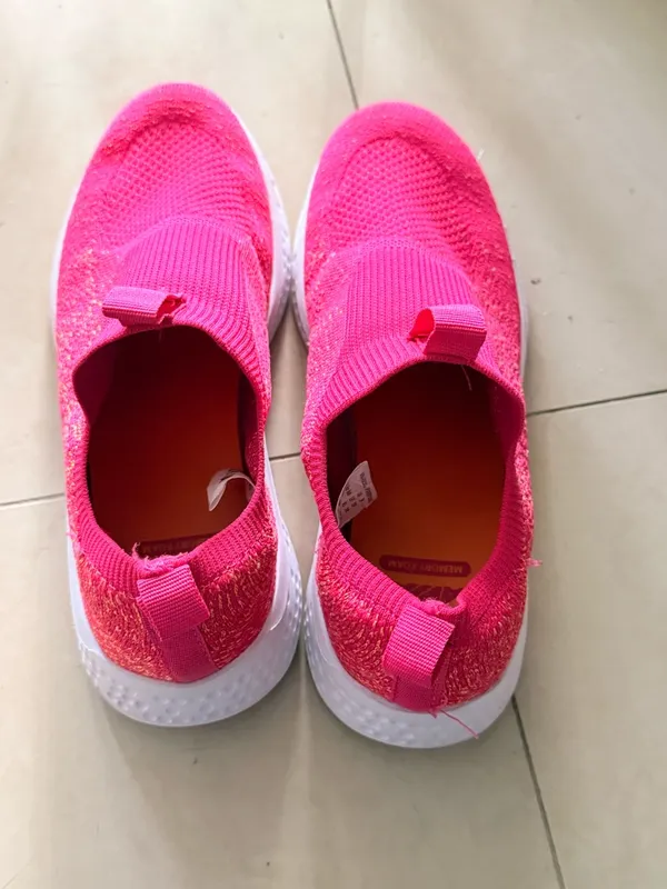 Hot Pink Slip-On Knit Sneakers - Image 5