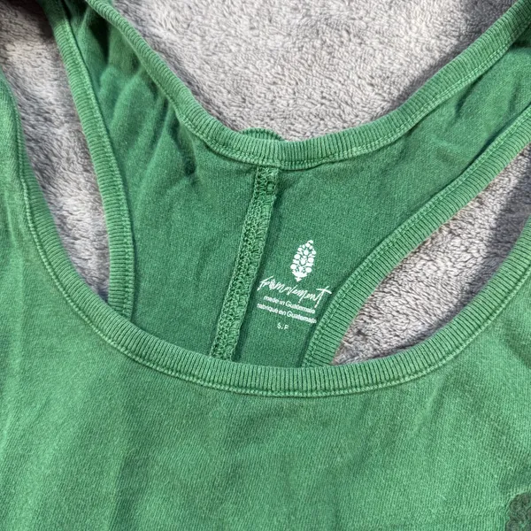 Free People Movement Green Racerback Tank Top Long Small - Image 4