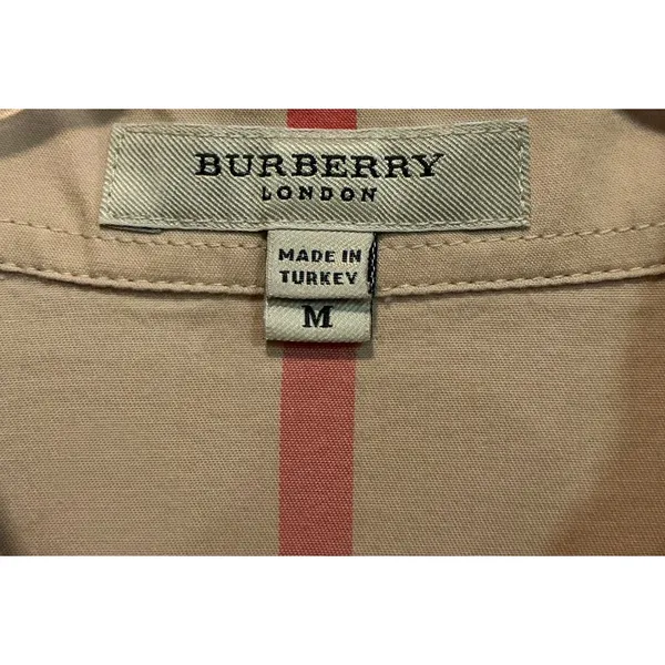 Burberry London Archive Nova Check Button Front‎ Shirt Womens M Cotton Stretch - Image 3