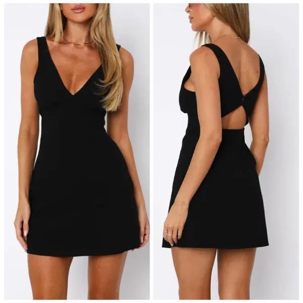 White Fox Mini Dress Turn The Heat Up Size XS Black - Image 7