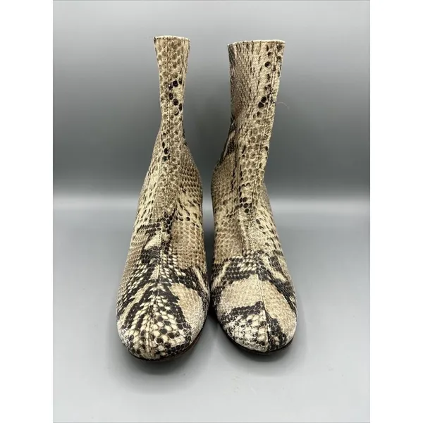 Free People Snake Skin‎ Reptile Block Heel Women’s Boots Size 37 - Image 2