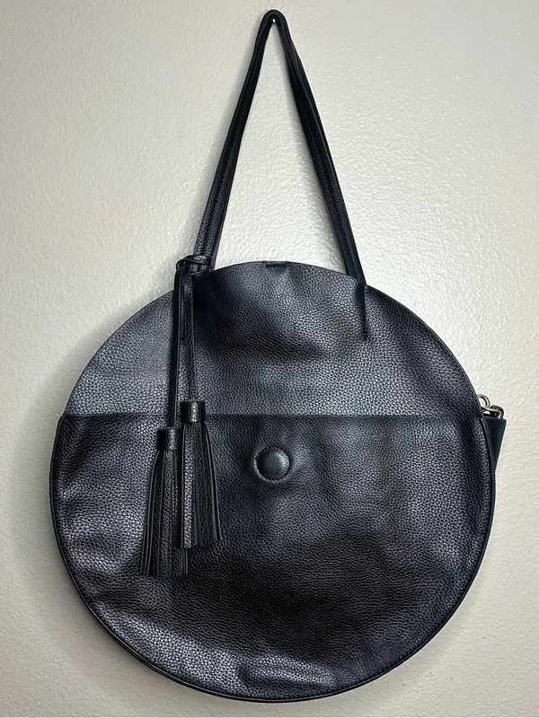 Anthropologie Remi/Reid Vegan Leather Allison Circle Bag in a Bag Stripe Handbag - Image 2