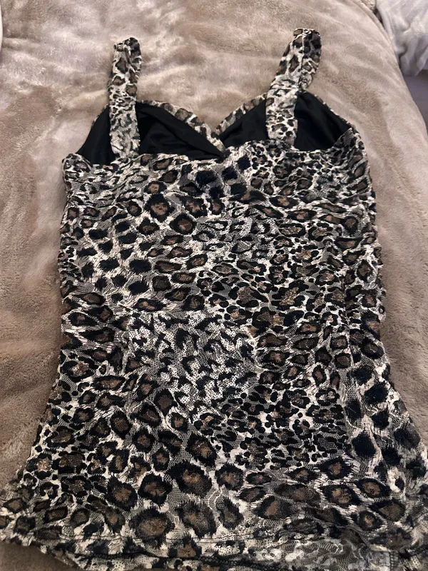 Animal print vintage express ruched top - Image 4