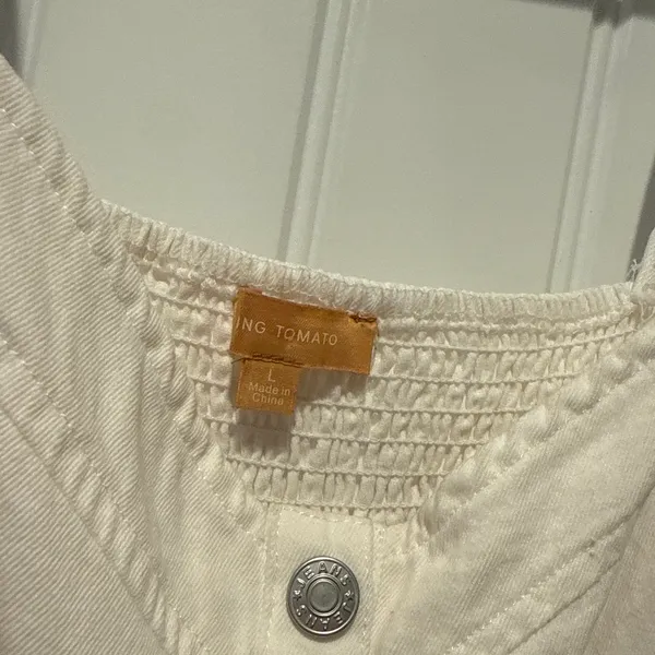 Flying Tomato White Denim Maxi Dress - Image 3