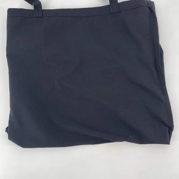 Reformation Canvas Shopping Tote Bag‎ Womens OS Black Everyday Carryall Eco Bag - Image 3