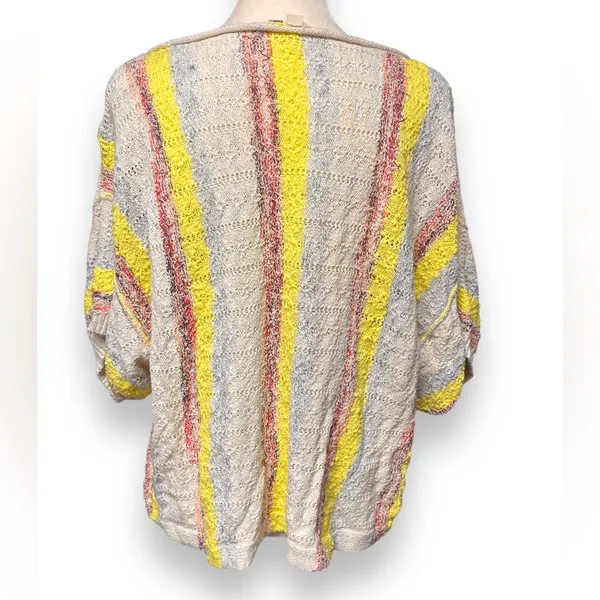 Anthropologie Pilcro Beachside Boho Tee Cream Yellow Size M - Image 10