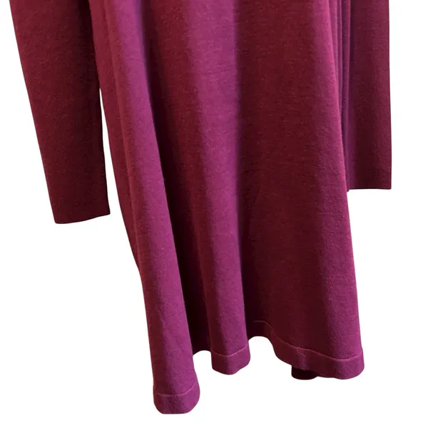 AGB Knit Sweater Dress Burgundy SZ XL Midi Turtle Neck Long Sleeve Minimalist - Image 4