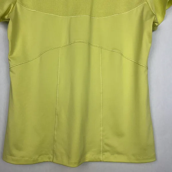 Annika Cutter & Buck Womens Medium Green Golf Polo Collar Half Button Down Shirt - Image 6