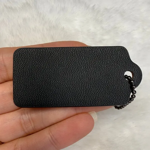 2" COACH Black Fob Bag Charm Hang tag Hangtag - Image 2
